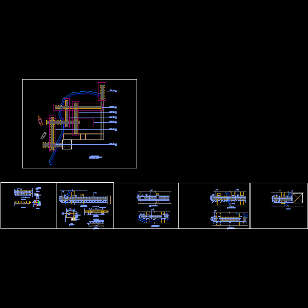 组合木栈道景观CAD大样图纸 - 1