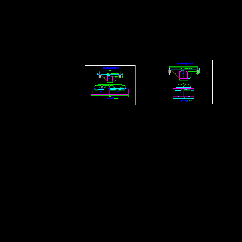 铁路顶进涵架空示意CAD详图纸 - 1