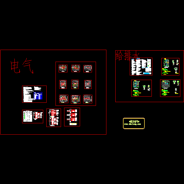 小套型住宅装修水电CAD施工图纸 - 1