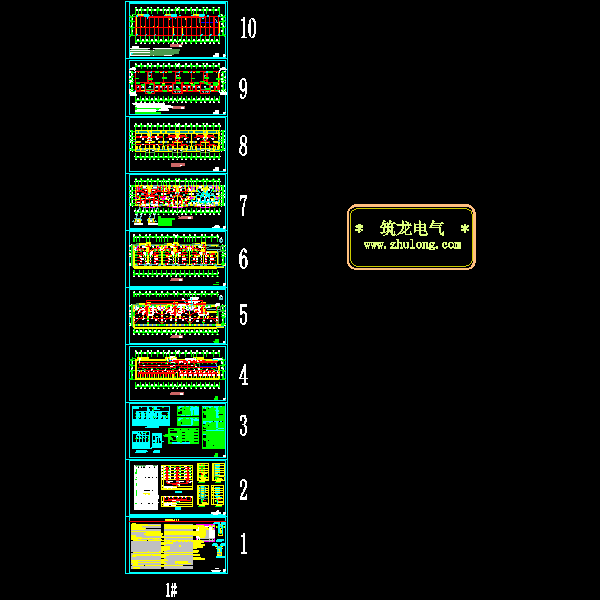 5层商住楼电气CAD施工图纸(楼宇对讲系统) - 1