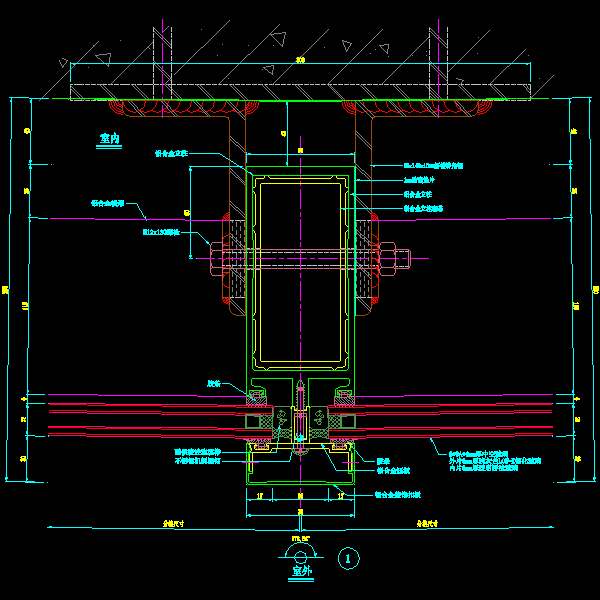 多种玻璃幕墙节点详细设计CAD图纸 - 5