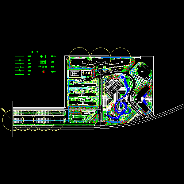 电厂厂区环境园林喷灌设计CAD图纸 - 1