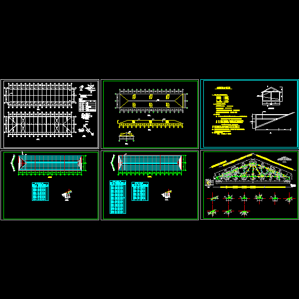 彩钢屋面节点构造CAD详图（6页图纸） - 1