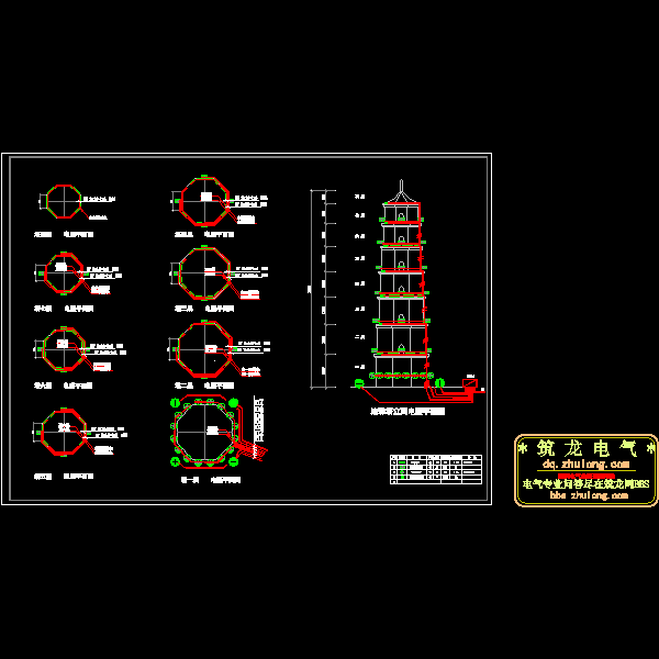 连珠塔电气CAD图纸照明图纸 - 1