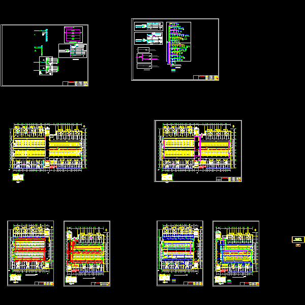地下1层车库电气CAD施工图纸(钢筋混凝土结构)(TN-C-S) - 1