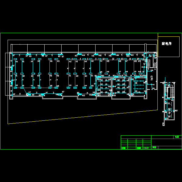 机电设备厂房照明CAD施工图纸 - 1