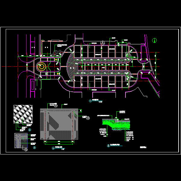 小区地面铺装大样CAD图纸 - 1