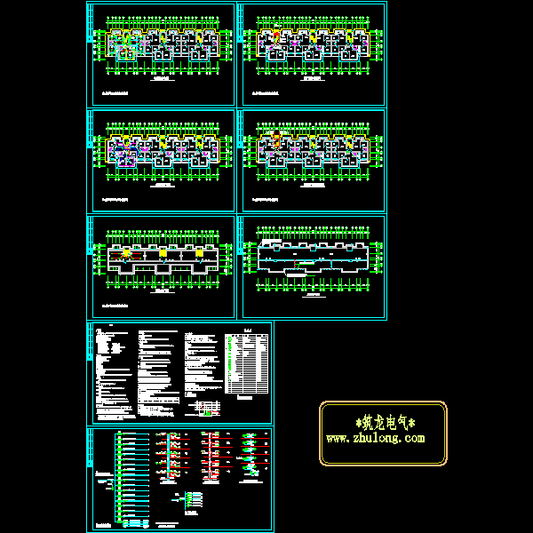 5层住宅楼电气CAD施工图纸 - 1