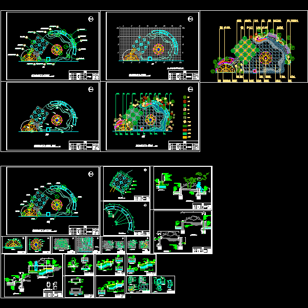广场景观设计CAD施工图纸(平面布置) - 1