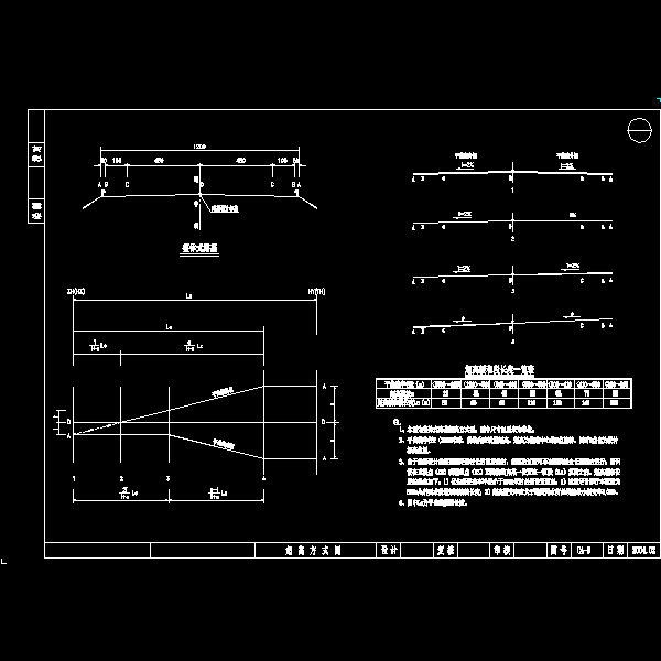 道路路基设计CAD图纸(标准横断面图) - 2