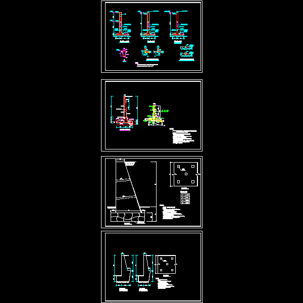 挡土墙节点构造详细设计CAD图纸 - 1