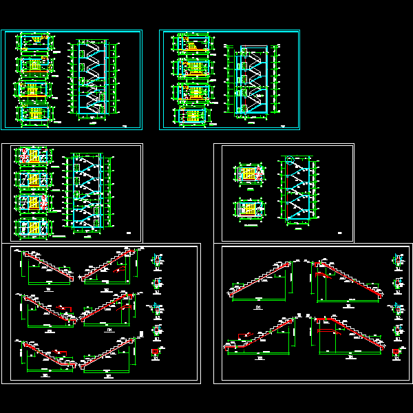 楼梯构造CAD详图（6页图纸） - 1
