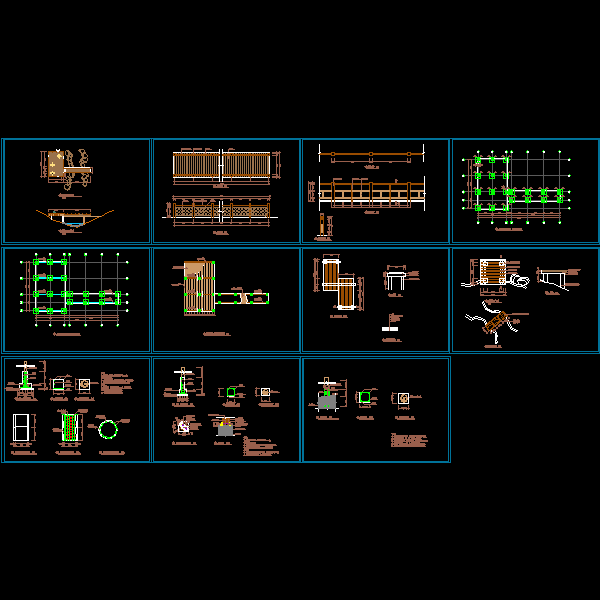 栈桥及观景平台节点详细设计CAD图纸 - 1