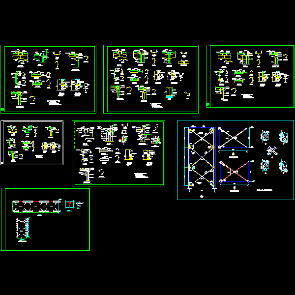 钢结构各类节点详细设计CAD图纸 - 1