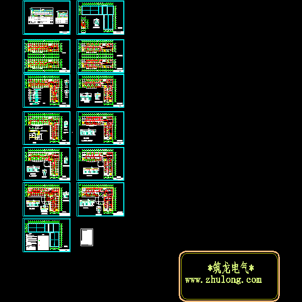 6层医院病房楼电气CAD施工图纸() - 1