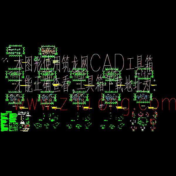 内框架3层砖混结构住宅楼结构CAD施工图纸 - 1