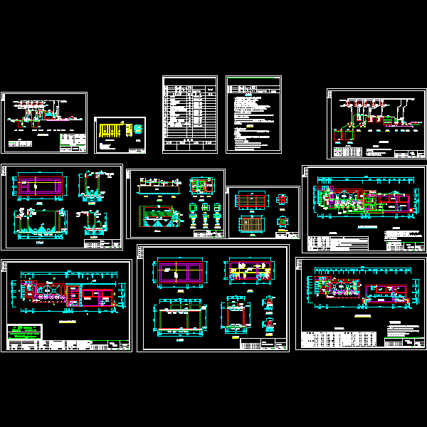 电镀废水处理套CAD图纸(施工方案图设计) - 1