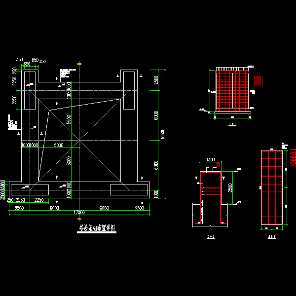 塔吊桩基础课程设计(CAD图纸) - 1