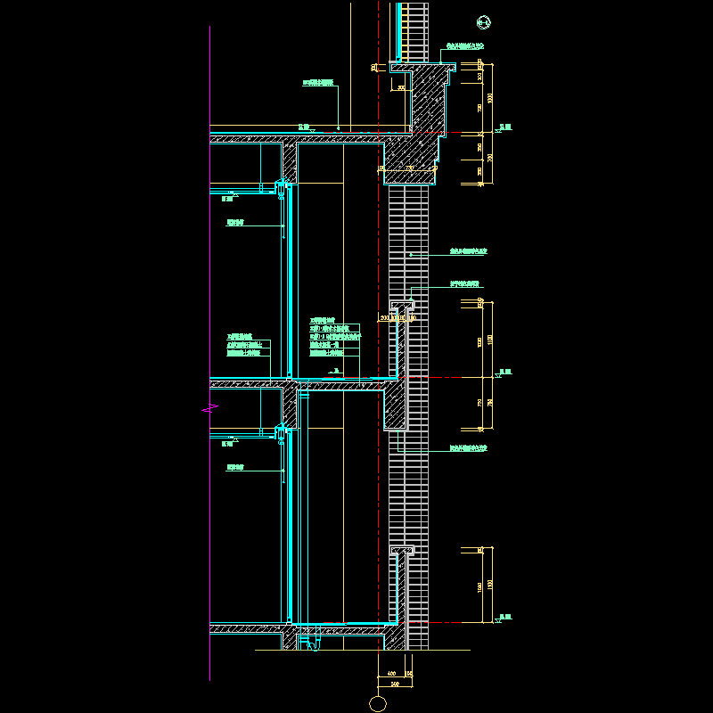 商业区墙身节点CAD详图纸 - 1