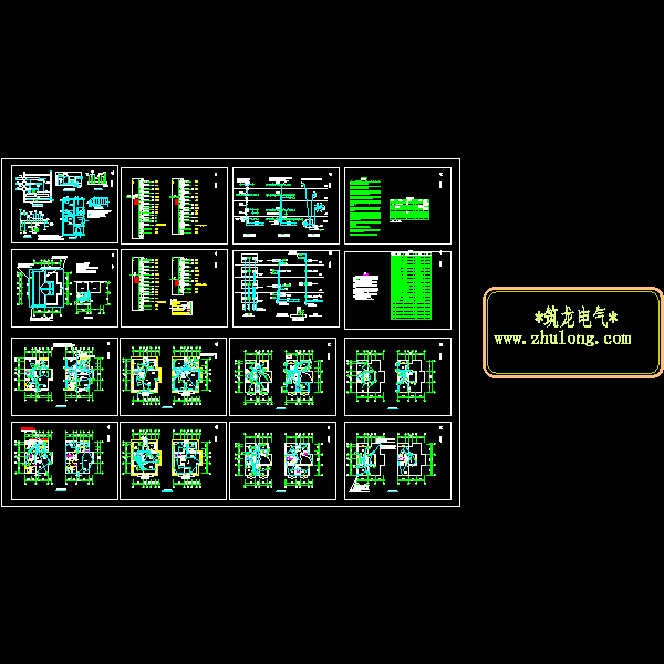 3层别墅小区电气CAD施工图纸 - 1