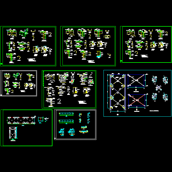 钢结构各类节点构造详细设计CAD图纸 - 1
