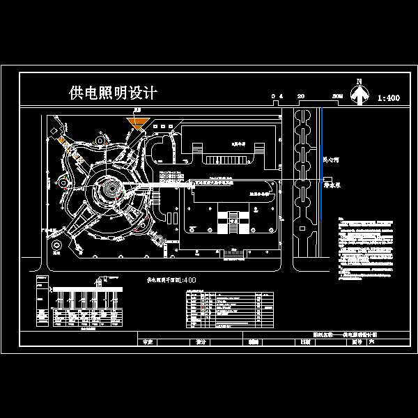 广场供电照明CAD图纸() - 1