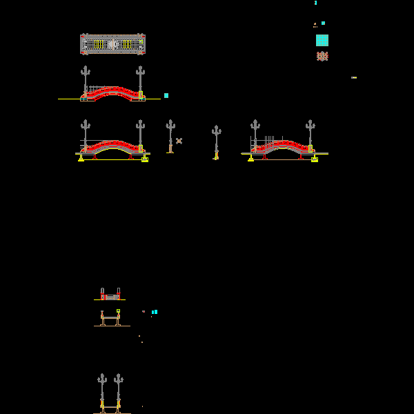 景观细部CAD施工图纸|高端园桥CAD施工图纸设计 - 1