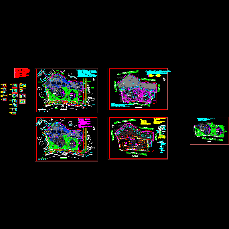 2层地下室基坑围护结构CAD施工大样图（土钉墙桩撑体系） - 1