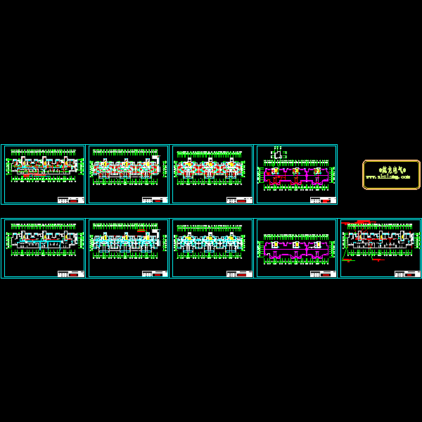11层住宅小区电气CAD施工图纸(钢筋混凝土结构) - 1