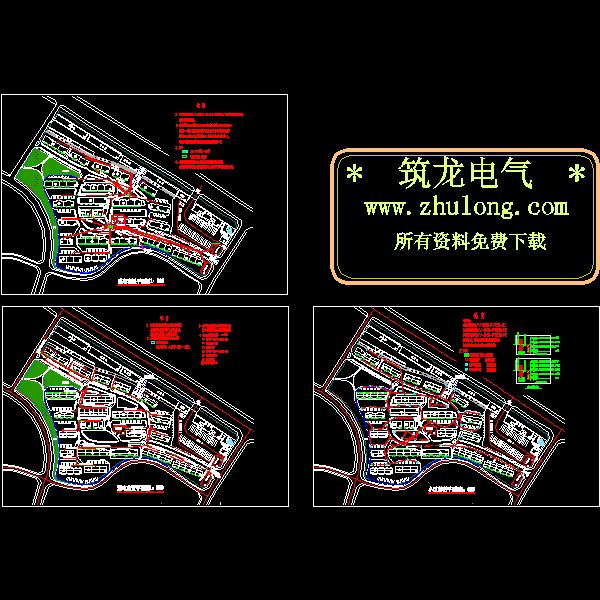 小区电气外网CAD图纸(景观照明) - 1