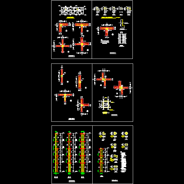 构造柱施工节点构造CAD详图纸 - 1
