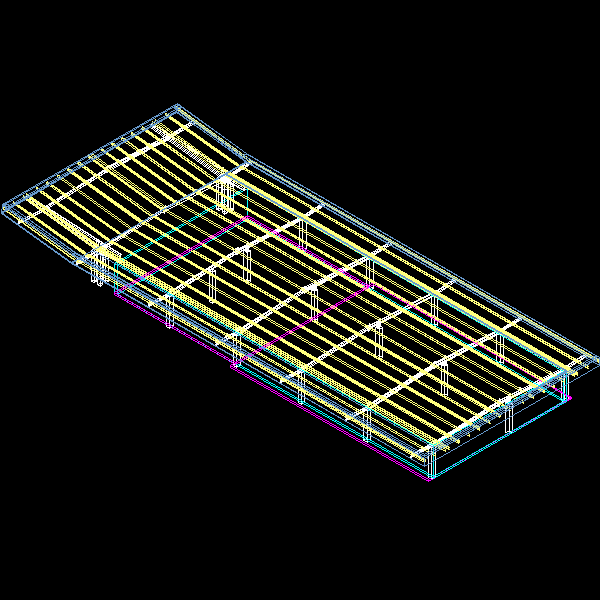 大楼钢构屋顶平面及立体节点构造详细设计CAD图纸 - 1