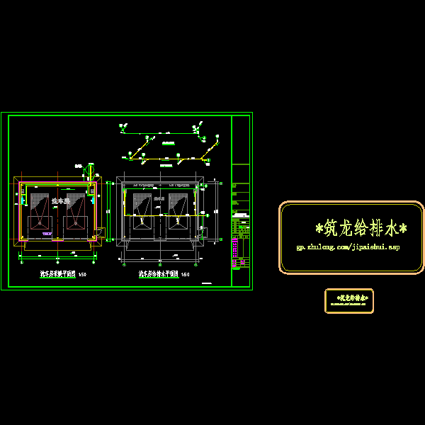 2层工业厂房水电暖改造CAD施工方案图纸(室外消火栓系统) - 1