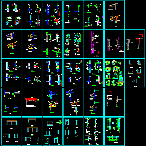 住宅建筑结构常用节点详图(32个).dwg