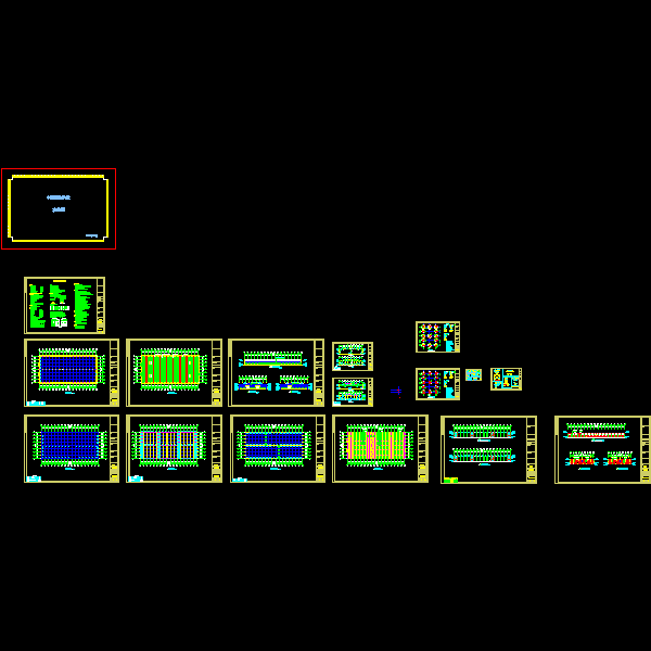 中阳石业门式刚架钢结构厂房（CAD施工图纸，16张） - 1