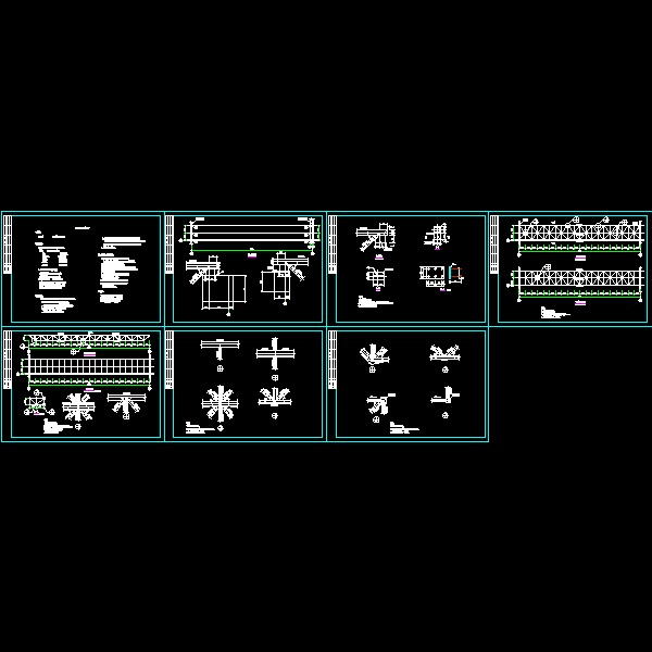 钢桁架大门结构设计方案CAD施工图纸 - 1