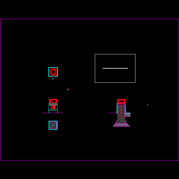景观细部CAD施工图纸|通用景观灯柱三详图纸 - 1