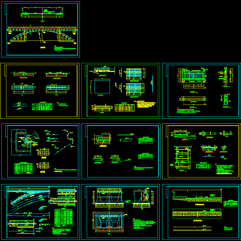 刚架拱桥CAD施工大样图 - 1