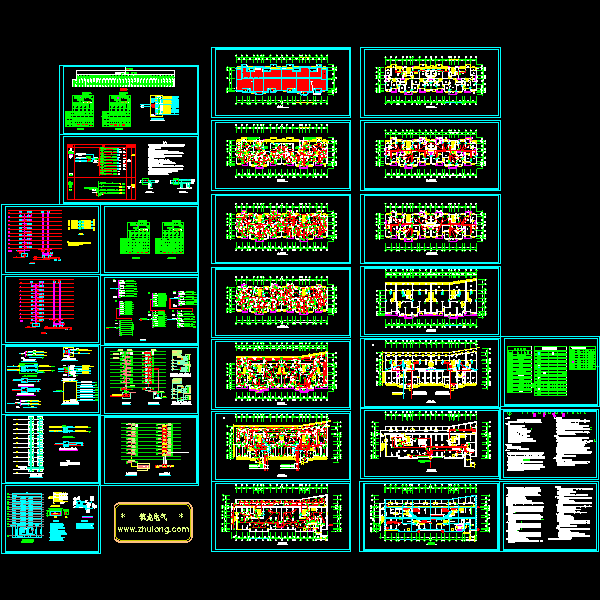 11层商住楼电气CAD施工图纸 - 1