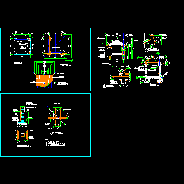 四角木亭CAD施工图纸 - 1