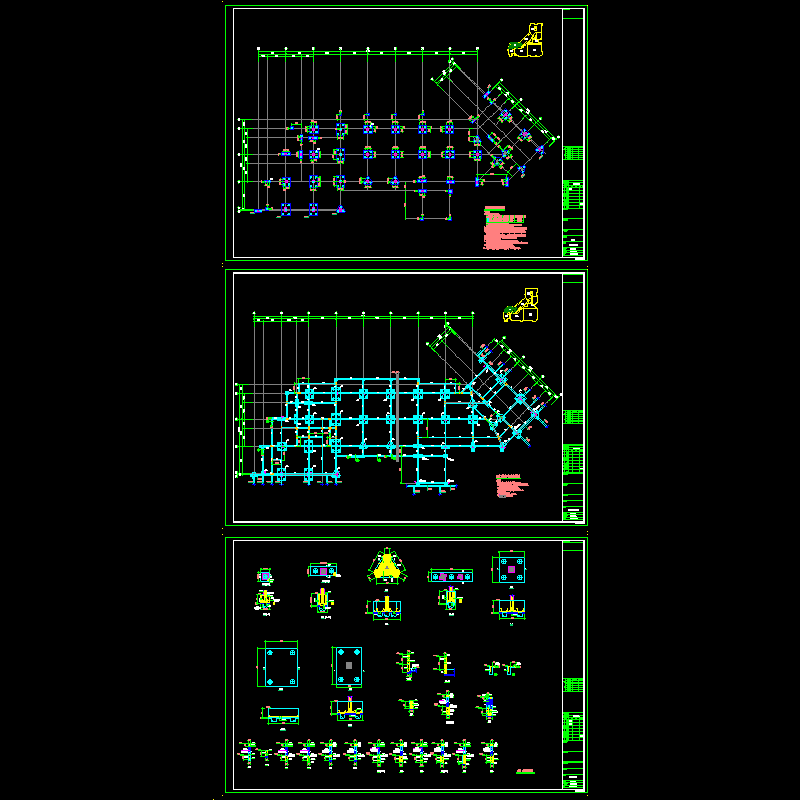 多层建筑PHC管桩及基础工程CAD施工图纸 - 1