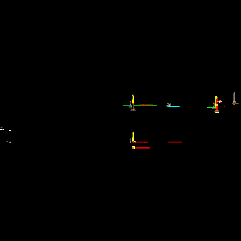 园林景观节点CAD详图纸-钢筋混泥土灯柱CAD详图纸 - 1