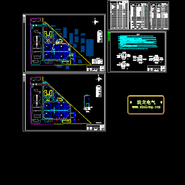 污水处理厂厂区强电CAD施工图纸 - 1