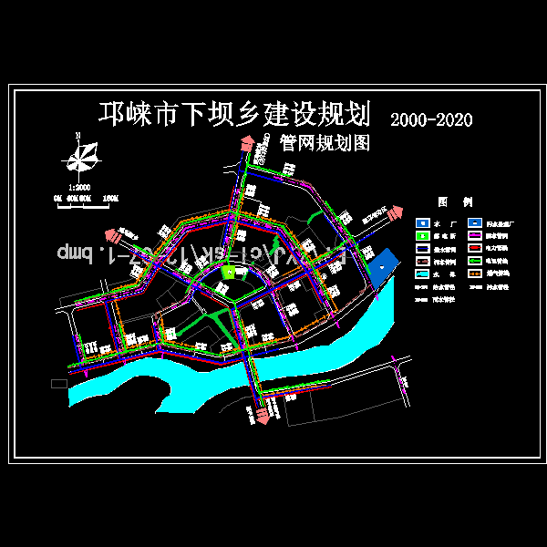 邛崃市下坝乡建设规划设计CAD图纸 - 2