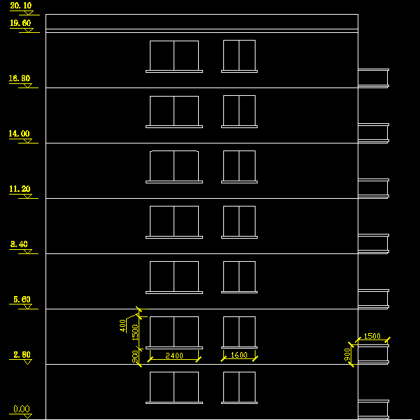 7层华美家园住宅楼毕业设计方案(三室两厅两卫) - 3