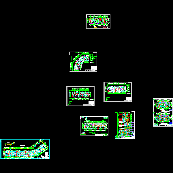 多个小区标准层CAD平面图施工图纸集 - 1
