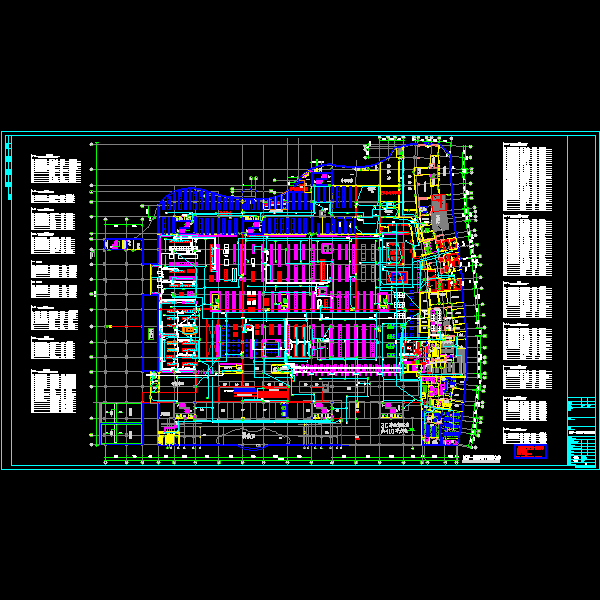 国内大型超市电气照明平面CAD图纸 - 3