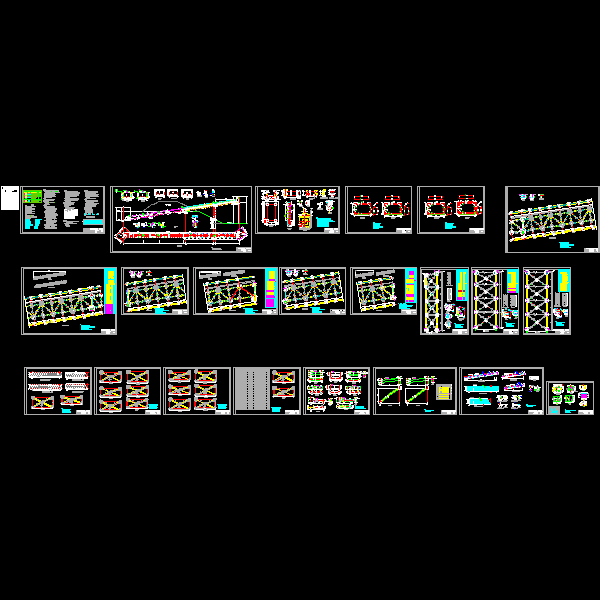 输煤栈桥（钢桁架结构及地下暗道）结构CAD施工图纸 - 1