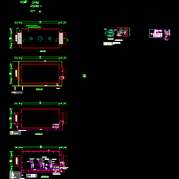 一套的程控喷泉CAD施工方案图纸(排水图) - 1