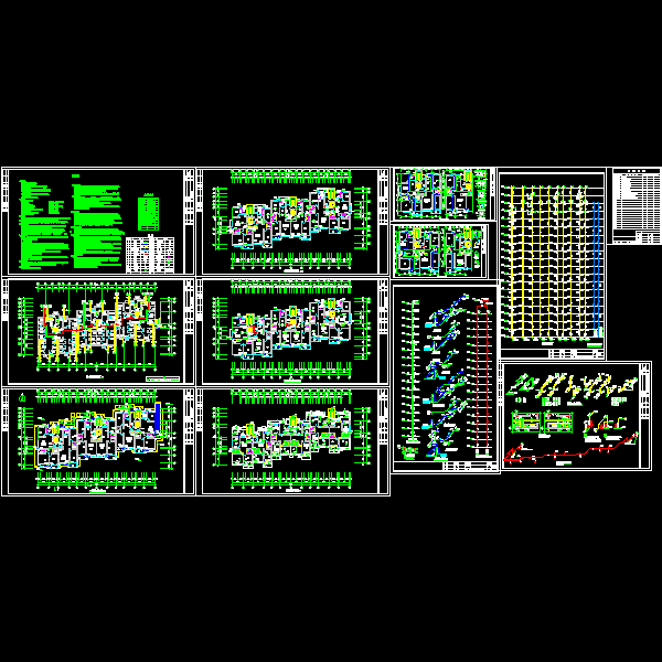 18层跃19层住宅楼给排水设计CAD施工图纸(室内消火栓系统) - 1